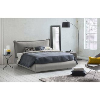 Talamo Italia Talamo Italia - Letto matrimoniale Geras, Letto contenitore con rivestimento e testata in tessuto, 100% Made in Italy, Apertura frontale, adatto per