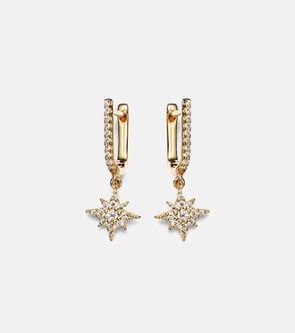 Stone and Strand Northern Star 14kt gold drop earrings with diamonds