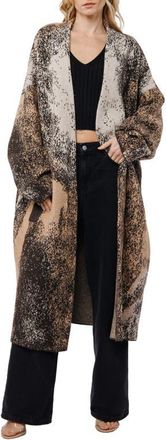 Ciebon Cannis Jacquard Cardigan in Black Multi at Nordstrom, Size Small