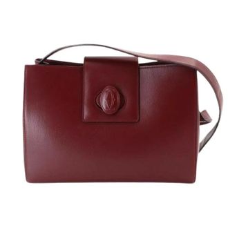 Cartier Pre-owned Vintage Schoudertas - Dames - Pre-owned - Rood - Maat: ONE Size Leer