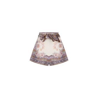 Zimmermann Luna Scarf Tie Short - female - Zimmermann - Short Shorts - Multicolor - M - Shorts