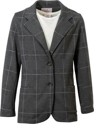 Deha D32383 Blazer - Dames - Blazers - Grijs - L - Katoen - Jassen