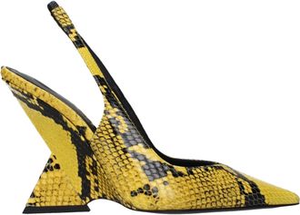 The Attico Yellow Leather Platform Womens Pumps