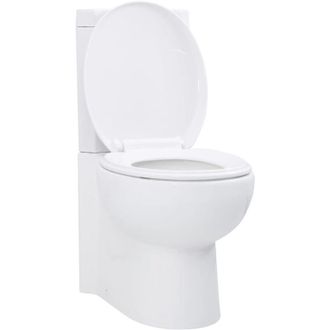 vidaXL Vidaxl - Inodoro Wc De Esquina Cer&aacute;mica Blanco