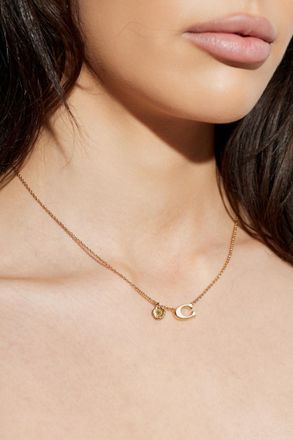 Coach Brass Necklace, Womens, Gold
