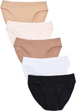 Pact Everyday Classic Fit Bikini 5-Pack Womens Underwear Core Edit : XS, Cotton/Elastane