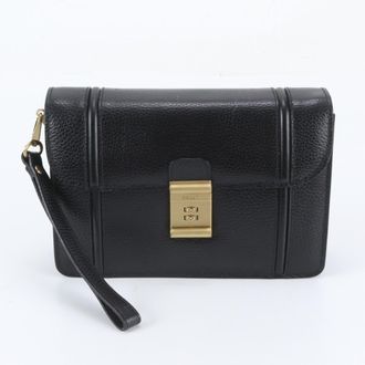 Bally Leather Clutch Bag Pouch (Pre-Owned)