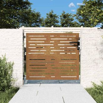 vidaXL Puerta De Jard&iacute;n Acero Corten Dise&ntilde;o Cuadrado 85x75 Cm Vidaxl