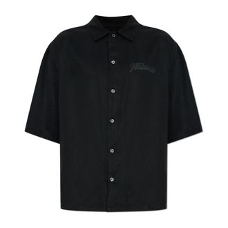 AllSaints Short Sleeve Shirts, male, Black, Size: 2XL Circe Shirt