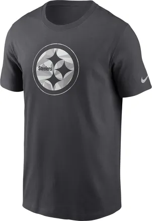 Nike Pittsburgh Steelers Fractal Logo Nike Mens NFL T-Shirt in Grey | NP9906F7L-XER