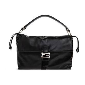 Fendi Flux Maxi Messenger - male - Fendi - Handbags - Black - ONE SIZE - Bags