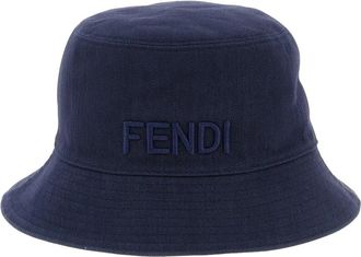 Fendi Reversible Denim Bucket Hat - unisex - Hoeden - Blauw - S - Denim - Accessoires
