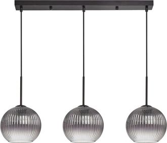 MDC Lámpara de techo alargada canica smoke glass Ø20 3xE27