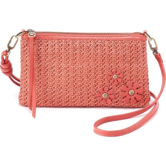 Hobo Darcy Convertible Crossbody Bag in Wild Rose Woven Straw at Nordstrom