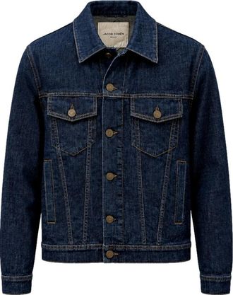 Jacob Cohen Trucker Jacket - Heren - Spijkerjassen - Blauw - 2XL - Katoen - Jassen
