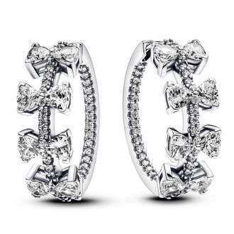 Pandora Earrings - Funkelnde Schleifen-Reihe Ohrringe - silver - Earrings for ladies