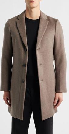 Reiss Gable Wool Blend Overcoat in Mouse Melange at Nordstrom Rack, Size Medium