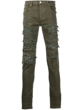 Amiri Jeans skinny Bandana Thrasher - Verde