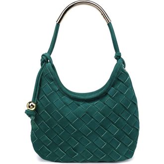 Moda Luxe Woven Leather Shoulder Bag in Green at Nordstrom Rack