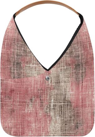 Generic Pink Vintage Mottled Pattern Reusable Lightweight Grocery Bags - Foldable Into Compact Pouch, Washable & Sturdy, Multipurpose for Shopping and Travel