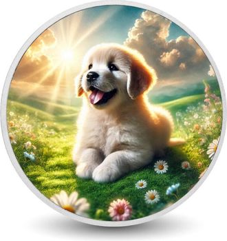 OEM Serenidad Iluminada Por El Sol: Moneda De 1 Oz Para El Para&iacute;so De Los Cachorros