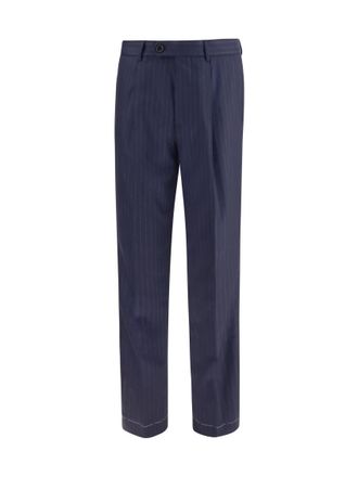 Brunello Cucinelli Navy Blue Stripped Trousers