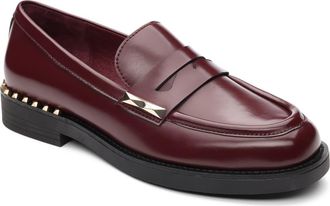Ash Whisper Stud Penny Loafer in Syrah at Nordstrom, Size 10Us