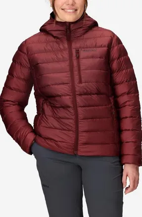 Marmot Highlander 700 Fill Power Down Hooded Jacket in Acai Berry at Nordstrom, Size X-Small