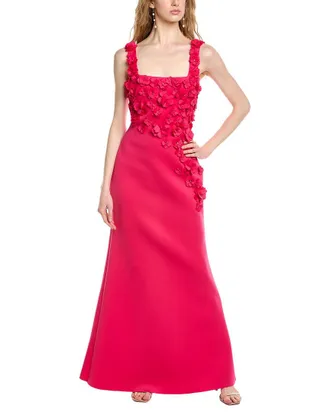 Badgley Mischka Cutout Appliques Gown