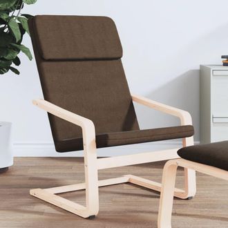 vidaXL Sill&oacute;n De Relax De Tela Marr&oacute;n Oscuro Vidaxl