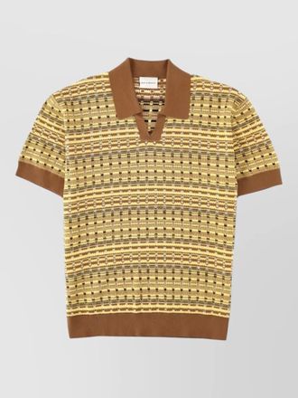 Dr&ocirc;le de Monsieur textured knit polo shirt relaxed fit