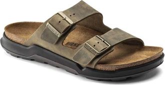 Birkenstock Womens Arizona Sandal In Faded Khaki