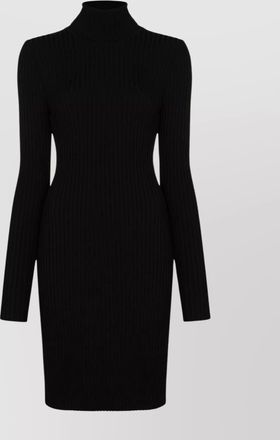 Wolford wool ribbed turtleneck long-sleeve mini dress