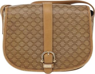Celine Vintage Macadam Canvas Beige Canvas Backpack Bag (Pre-Owned)