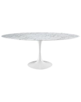ModWay Lippa 78In Oval Artificial Marble Dining Table