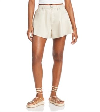 Blank NYC Blanknyc High Waisted Raw Cut Shorts White Size 24