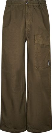 C.P. Company Boxy Wide-Leg Micro-Reps Cargo Pants with Lens Detail