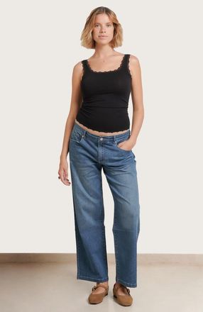 Nom Maternity Lacey Tank in Black at Nordstrom, Size X-Large