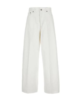 Haikure Boyfriend Fit Off-White Jeans with Soft Waistband