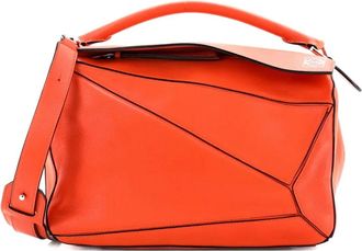 Loewe Puzzle Bag Leather Medium shoulder bag - Oranje