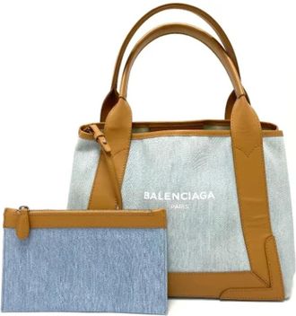 Balenciaga Pre-owned Leather balenciaga-bags - Dames - Vintage Shopper - Blauw - ONE Size - Vintage