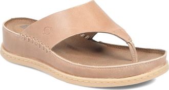 B&oslash;rn Edie Platform Flip Flop in Taupe Leather at Nordstrom, Size 10