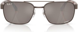 Ray-Ban 61mm Chromance Polarized Square Sunglasses in Copper at Nordstrom