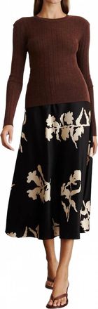 Tanya Taylor Kayden Knit Top In Chocolate Melange
