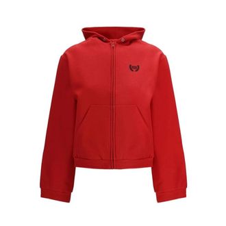 Balenciaga Sudadera con Gr&aacute;fico de Algod&oacute;n - Sweatshirts & Hoodies - Mujer - Rojo - M