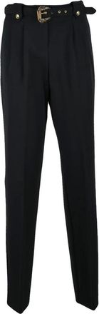 Versace Jeans Couture Broeken, Dames, Zwart, XS, Leer, Pantalone