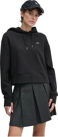 Lacoste Sudadera con Capucha de Algod&oacute;n - Sweatshirts & Hoodies - Mujer - Negro - L
