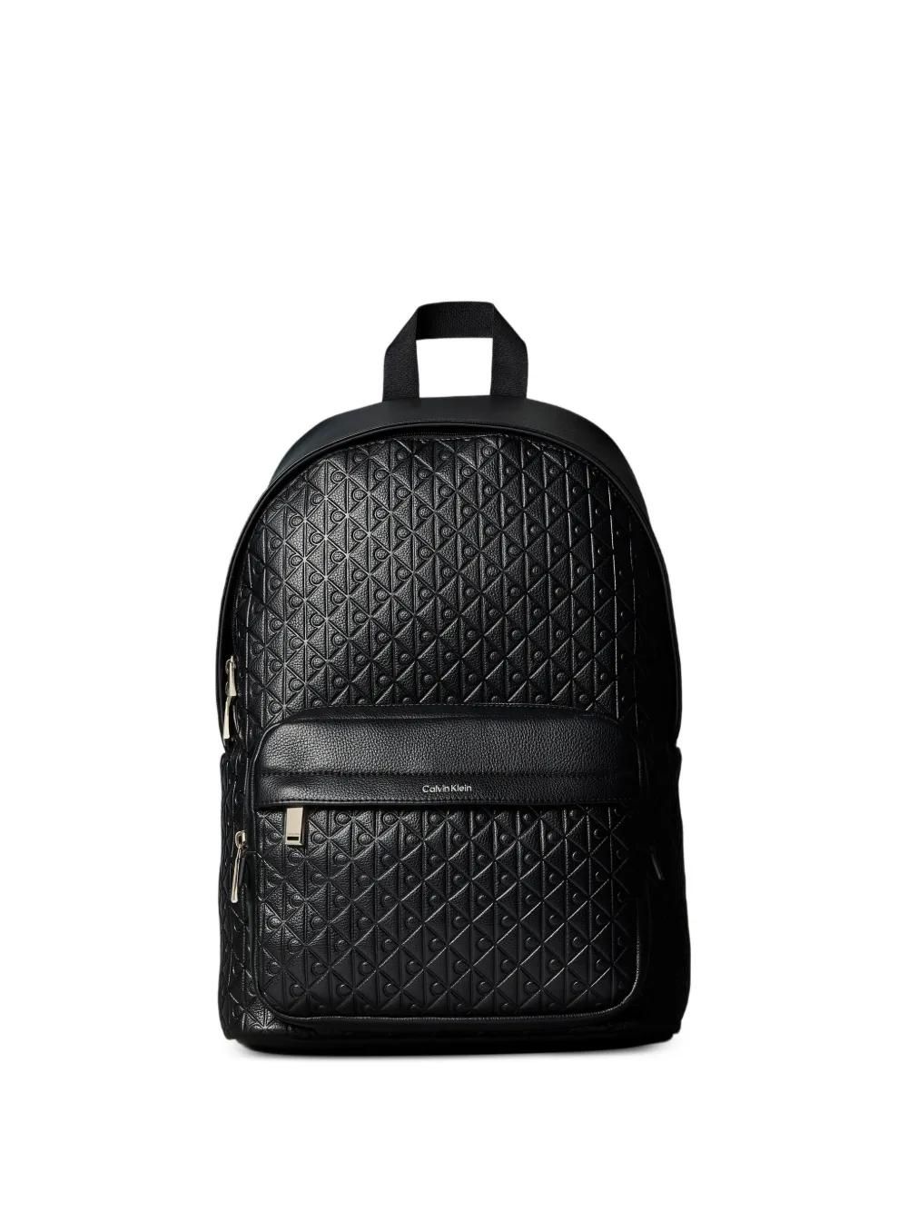 burberry black mini backpack Mini leather-trimmed backpack in black - Burberry