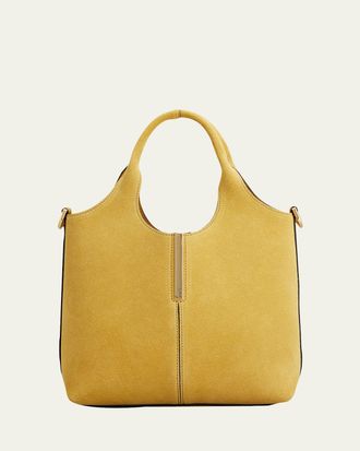 Tod's Embellished Suede Shopping Tote Bag