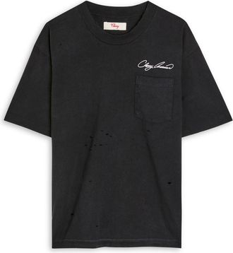 Cherry Los Angeles Cherry American Distressed Cotton T-shirt - Black - XL